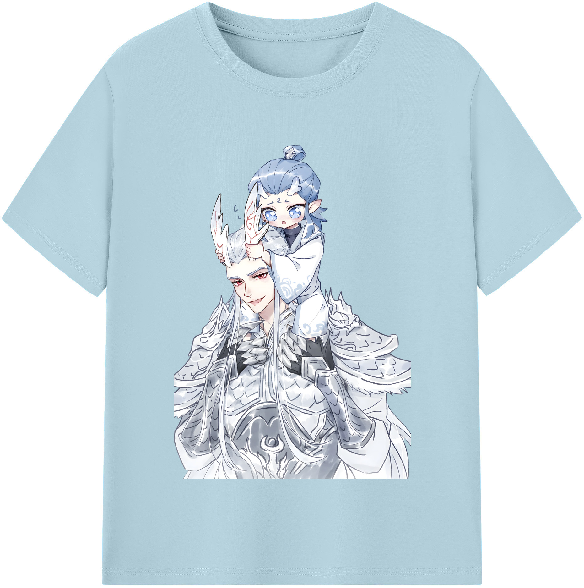 （画像用） Ne Zha 2 ナタ 魔童の大暴れ 綿100％半袖Tシャツ（フロントプリント）